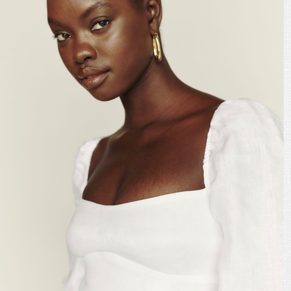 Reformation Belgium Linen Dress - White size 2